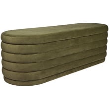 Liam Velvet Storage Ottoman Bench